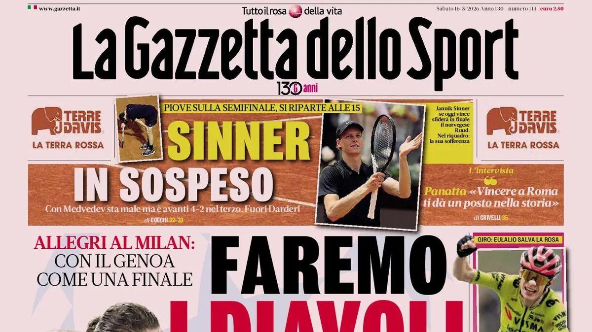 Rassegna stampa Le prime pagine dei quotidiani sportivi