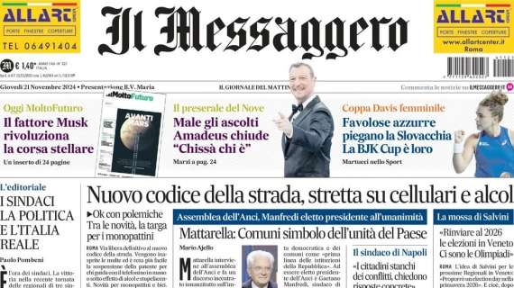 Il Messaggero: "Pescara, oggi con il Milan un’occasione per la fuga"