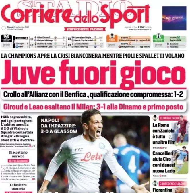 CdS: "L'Avellino è in crisi nera | Chiricò gela il Pescara | La Torres c'è"