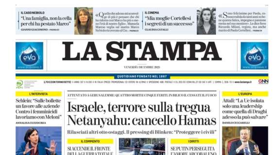 La Stampa - I grigi in difficoltà si affidano a Danna per il post Quistelli