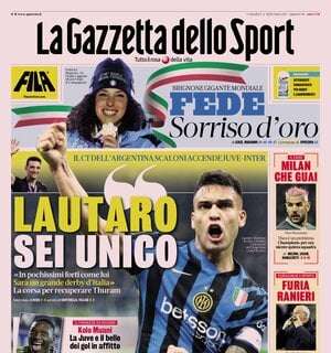 Rassegna stampa Le prime pagine dei quotidiani sportivi