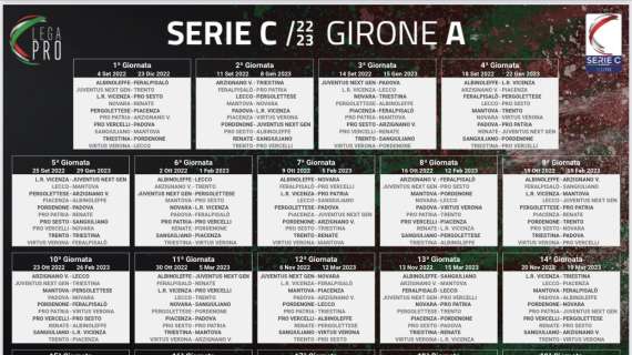 Serie C, il calendario completo del Girone A