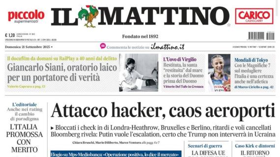 Il Mattino ed. Benevento: "Mini tour de force, chance turnover"