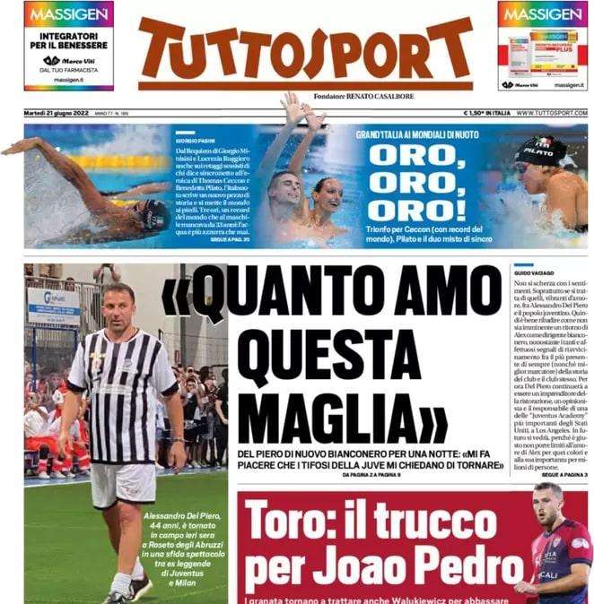 Tuttosport: "Il Lecco a Tacchinardi | Il Crotone su Ronaldo"