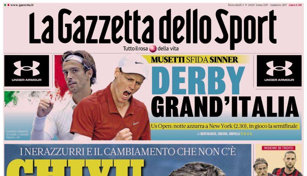 Rassegna stampa Le prime pagine dei quotidiani sportivi