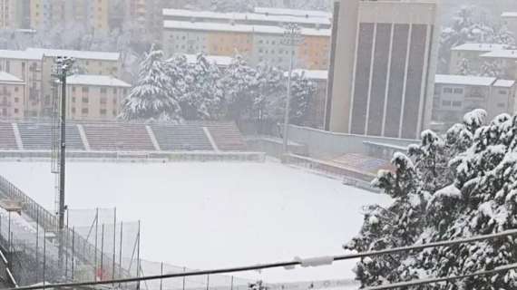 Potenza-Benevento, si attende comunicato prefetto. Il Viviani sotto la neve