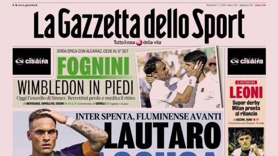 Rassegna stampa Le prime pagine dei quotidiani sportivi