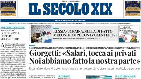 Il Secolo XIX sulla Sampdoria in Serie C: "L'ultima sconfitta"