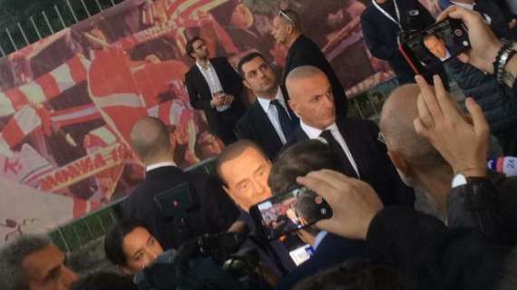 Monza, Berlusconi parla alla squadra e segue la partita al "Brianteo"
