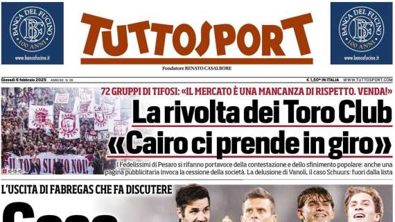 Tuttosport: "Triestina: rivoluzione Tesser | Lecco: Valente"