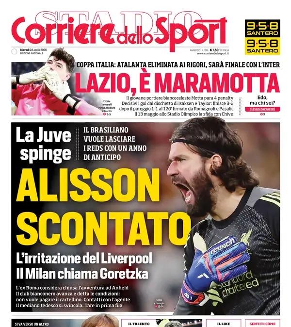 Rassegna stampa Le prime pagine dei quotidiani sportivi