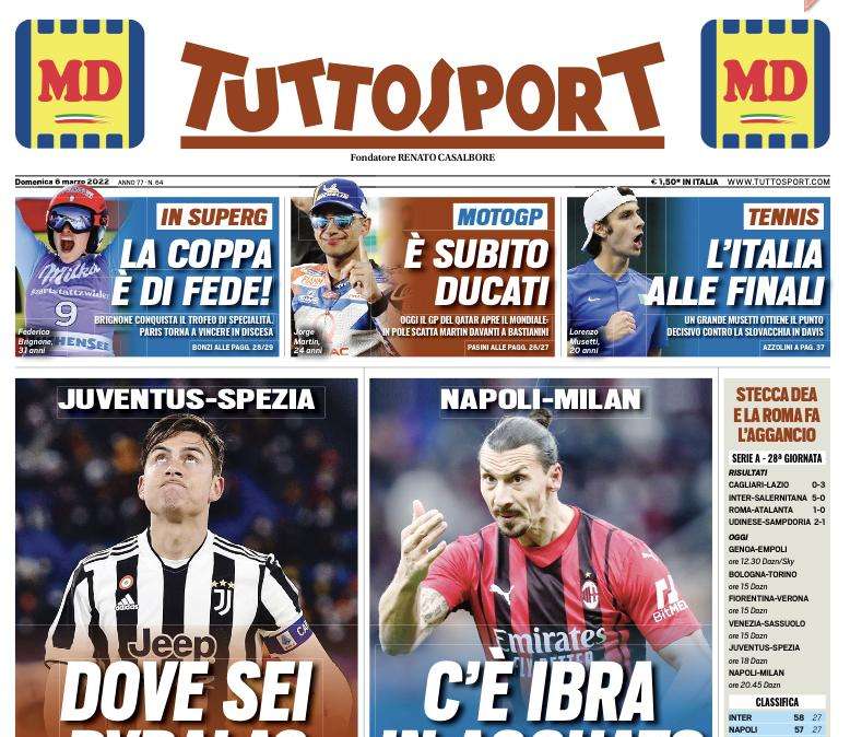 Tuttosport: "Il Bari vola via. Catanzaro giù"
