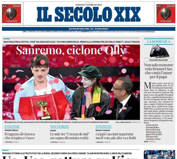 Il Secolo XIX ed. Levante: "I corsari ingabbiano la Vis Pesaro"