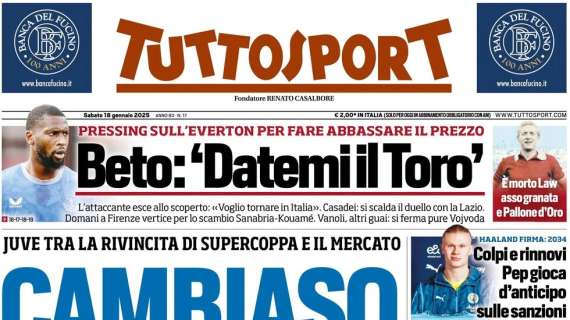 Rassegna stampa Le prime pagine dei quotidiani sportivi