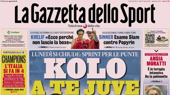 Rassegna stampa Le prime pagine dei quotidiani sportivi