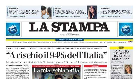 La Stampa - ed Novara: "Azzurro stinto"
