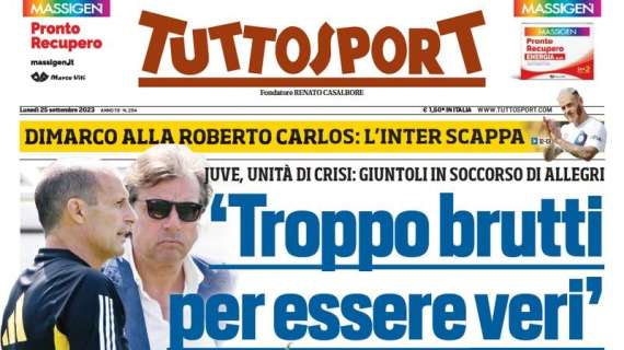 Tuttosport: "Vicenza, paura per Abbate | Brodino Novara | Dilaga l'Avellino"