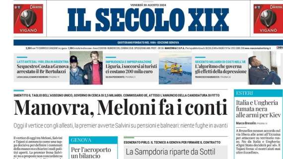 Il Secolo XIX: "Entella, ultime ore di mercato ma i giochi sono ormai fatti"