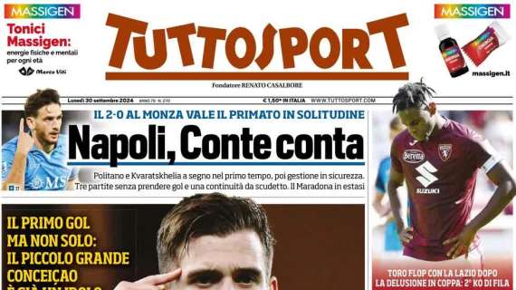 Tuttosport: "Entella, prova di forza | Il Monopoli cade a Catania"