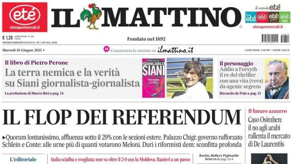 Il Mattino: "Benevento ricomincia da 2. Blindati Carli e Auteri"
