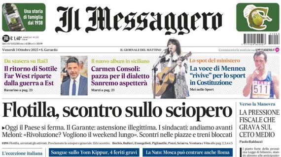 Il Messaggero - ed. Umbria: "Perugia, stop Dell'Orco. È emergenza difesa"