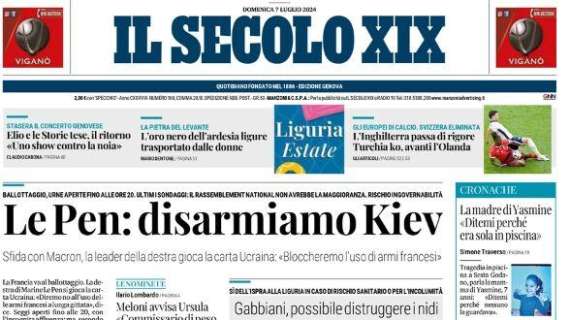 Il Secolo XIX ed. Levante: "Entella sulle tracce di Tiritiello"