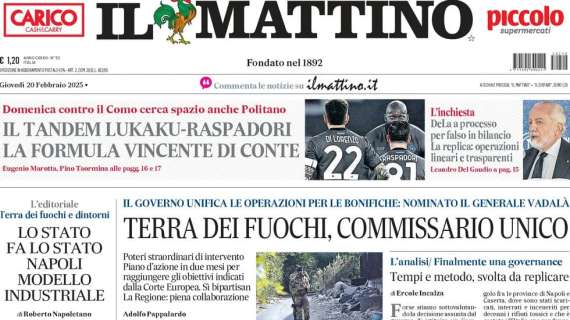 Il Mattino: "Sale la febbre per il derby | La parabola di Rigione"