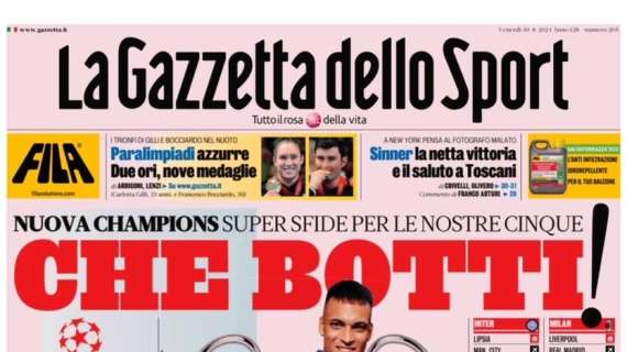 Rassegna stampa Le prime pagine dei quotidiani sportivi