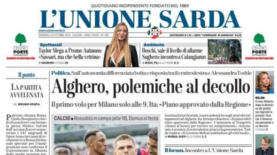 L'Unione Sarda - Cagliari, c'è il Toro: Nicola suona la carica