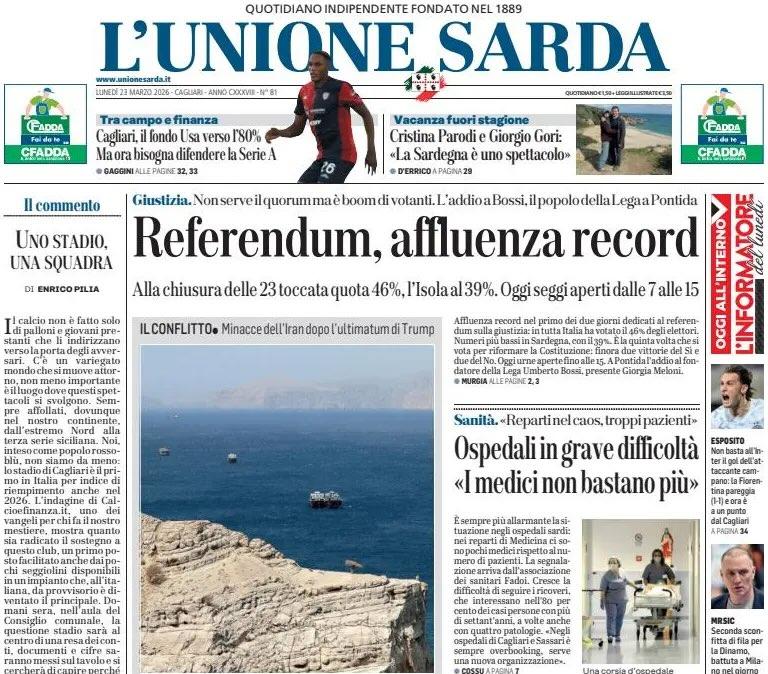 Cagliari, mesi decisivi. L'Unione Sarda: "Il fondo Usa verso l'80%. Ma ora bisogna difendere la Serie A. Facce da duri per la salvezza"