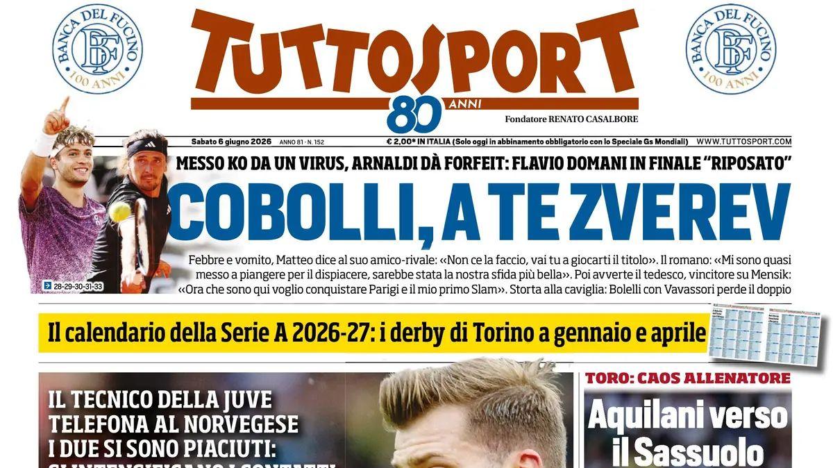 "Sorloth: 'Spalletti, io ci sono'". L'apertura di Tuttosport