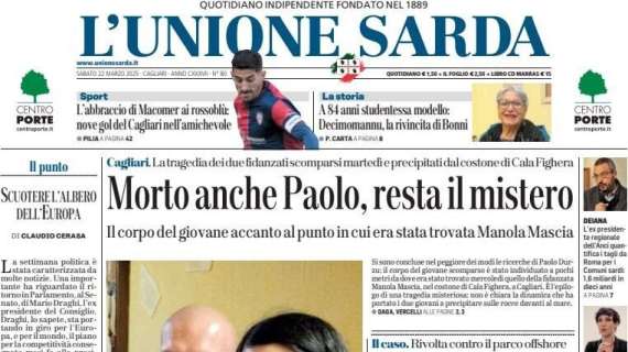 L'Unione Sarda - Un bagno di folla e nove reti. Il Cagliari si diverte a Macomer