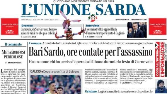 L'Unione Sarda-  Cagliari flop, tutti in ritiro