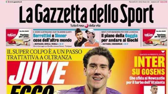 Gazzetta - Juve, ecco Vlahovic