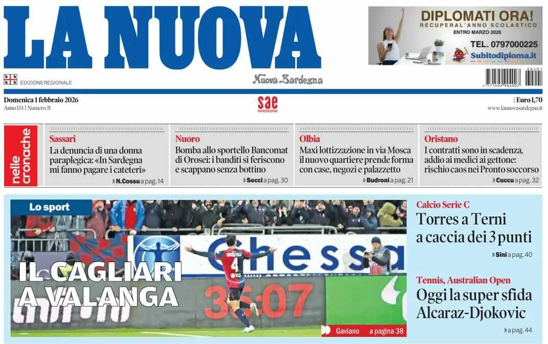 Poker al Verona, La Nuova Sardegna: "Il Cagliari a valanga"