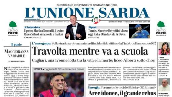 L'Unione Sarda - Cagliari, Zappa suona la carica. Il Cagliari nella tana del Grifone ferito. E' una sfida salvezza