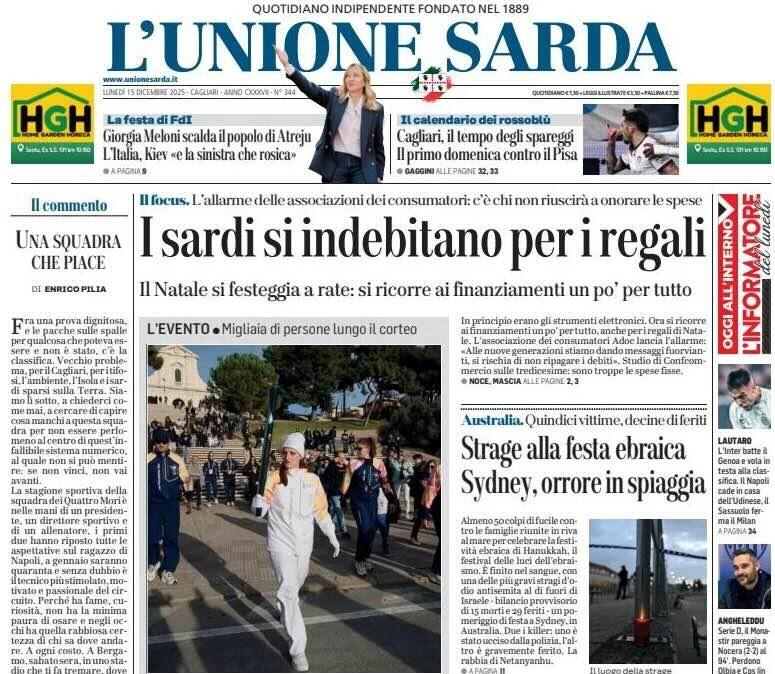 Arrivano gli scontri diretti per i rossoblù. L'Unione Sarda: "Cagliari, il tempo degli spareggi. Il primo domenica contro il Pisa"