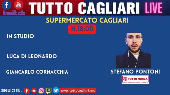 LIVE TC - Asse caldo Cagliari-Monza, alle 18 appuntamento della redazione con Stefano Pontoni