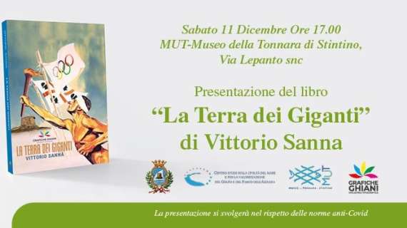 Sabato 11 dicembre Vittorio Sanna presenta il suo libro "La Terra dei Giganti" al Museo della Tonnara di Stintino