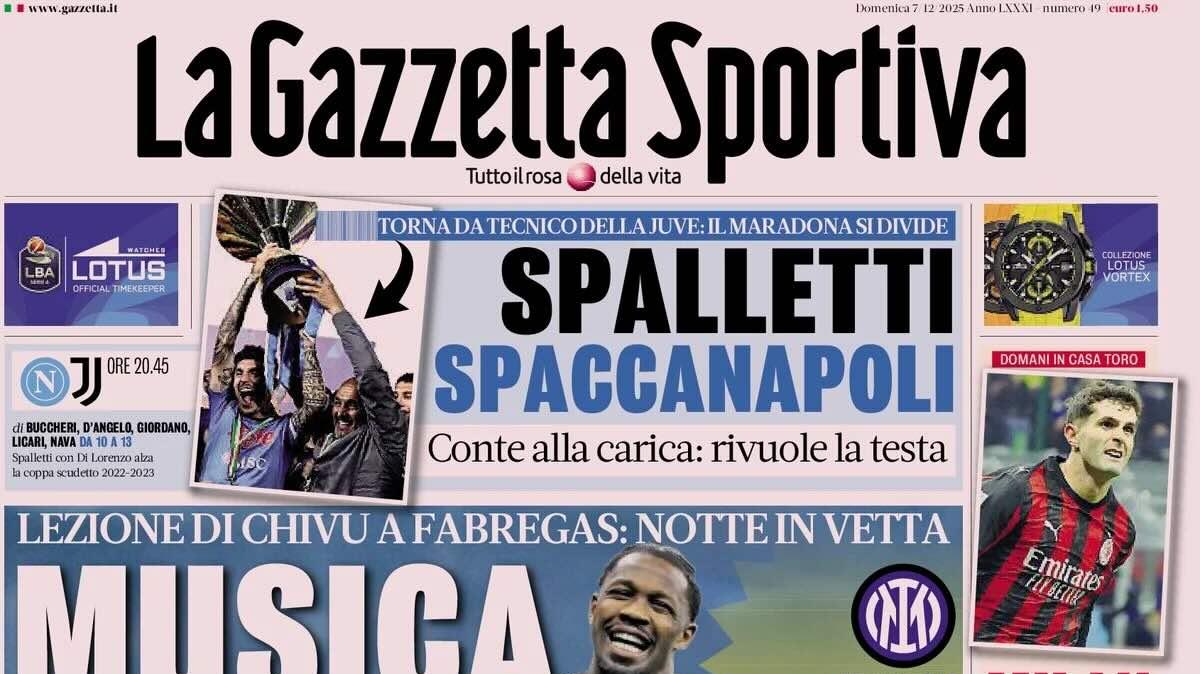 Lezione di Chivu a Fabregas, Gazzetta: "Musica Inter"