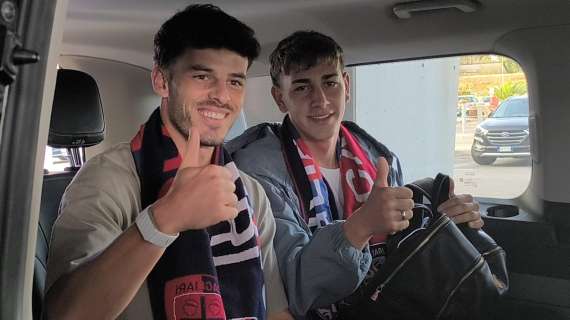 Aeroporto Cagliari-Elmas - Juan Rodriguez e Ze Pedro: "Siamo molto contenti di essere qui"