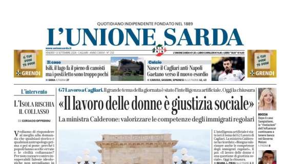 L'Unione Sarda - Nasce il Cagliari anti-Napoli. Gaetano verso il nuovo esordio