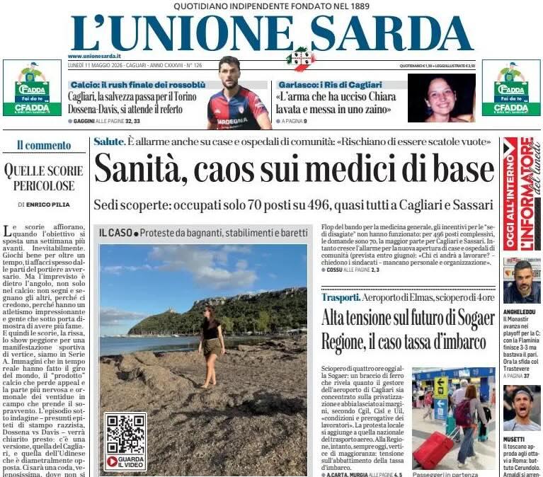 Cagliari, L'Unione Sarda: "La salvezza passa per il Torino. Dossena-Davis, si attende il referto"