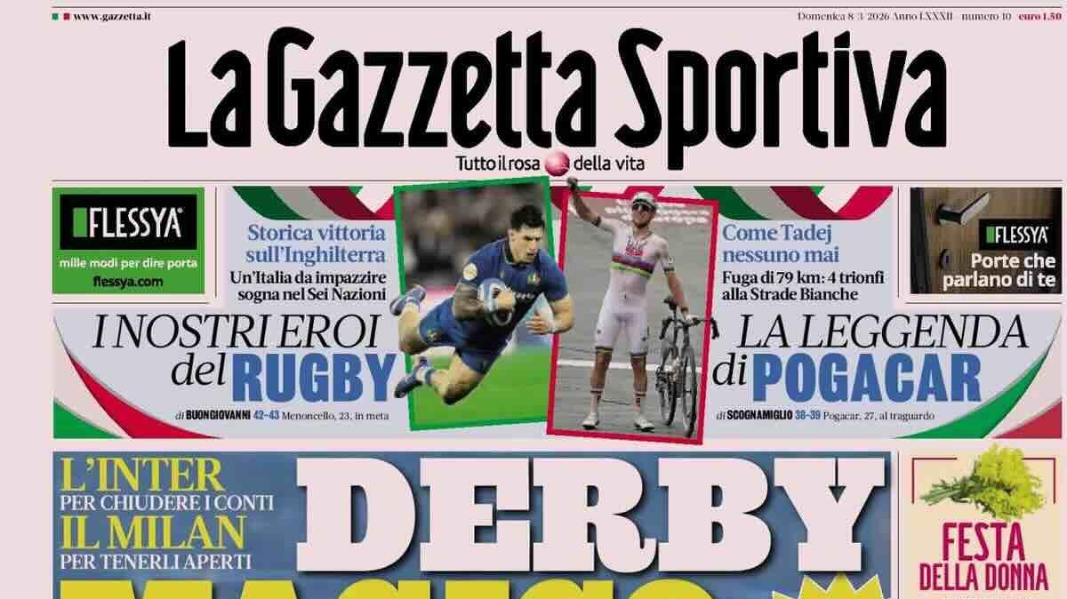 L'Inter per chiudere i conti, il Milan per tenerli aperti. Gazzetta: "Derby magico"