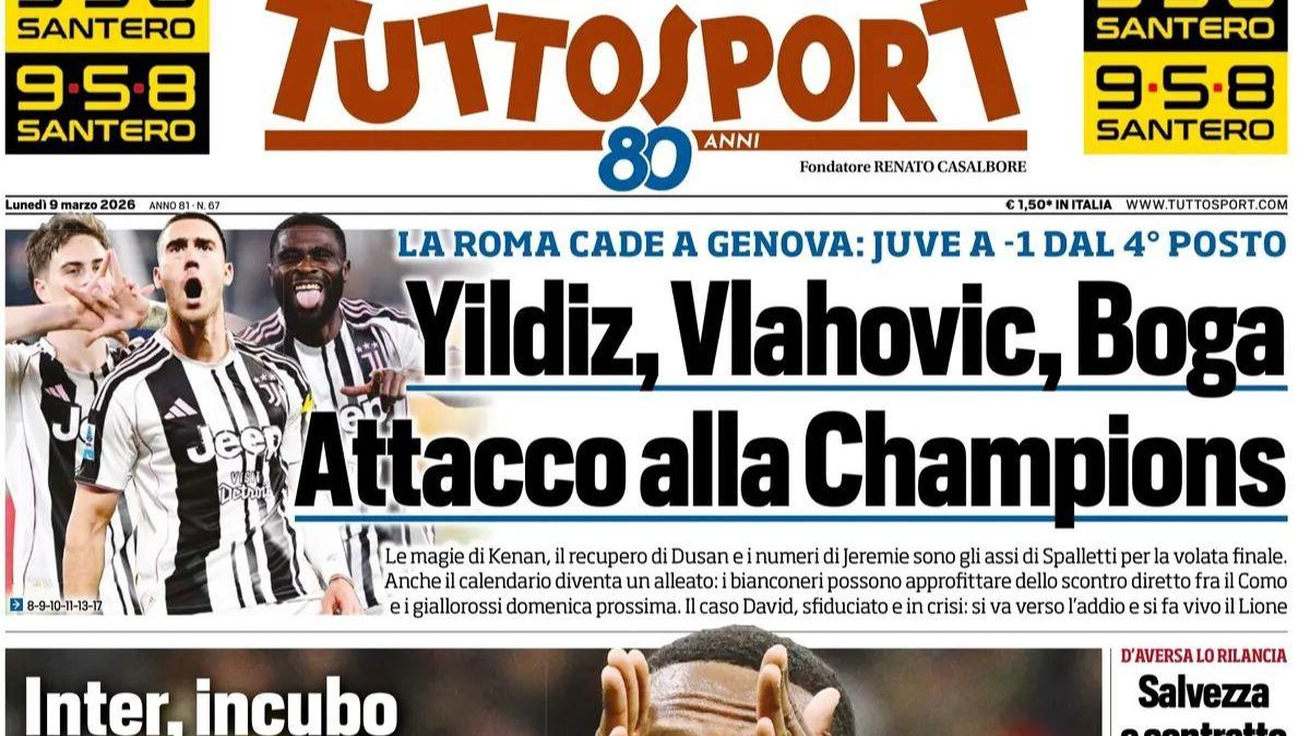 Inter, incubo derby: Estupinan riapre la lotta scudetto. Tuttosport: "StraMilan"