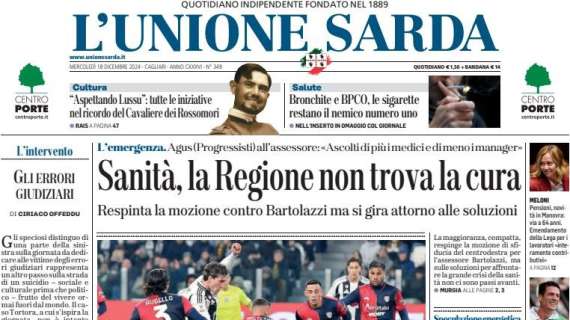 L'Unione Sarda - Il Cagliari sbatte sulla Juve