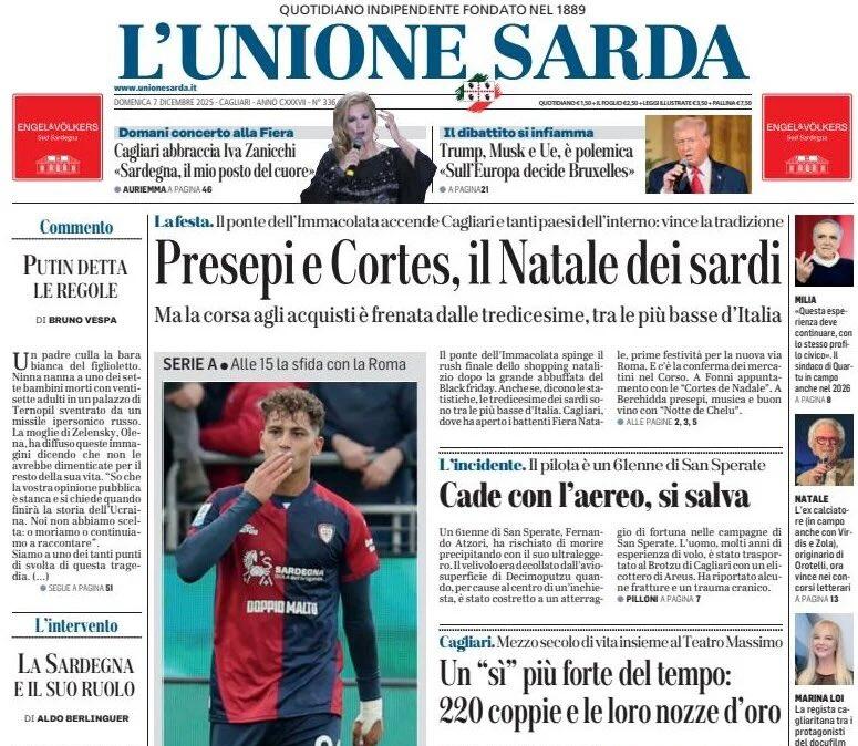 Mina ancora out, pronto Rodriguez. L'Unione Sarda: "Ora il Cagliari vuole passare alla cassa. L'assalto alla Roma"