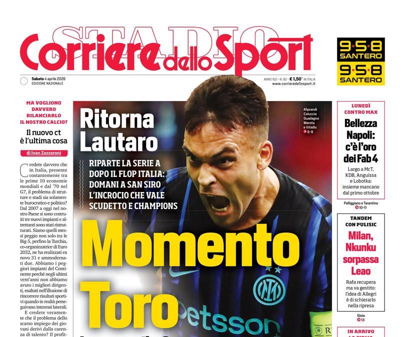 Ritorna Lautaro, Corsport: "Momento Toro"