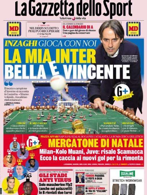Gazzetta - Inzaghi: "La mia Inter bella e vincente"