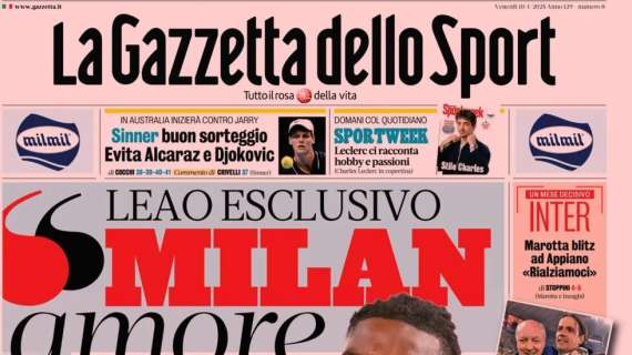 Gazzetta - Leao esclusivo: "Milan amore mio"